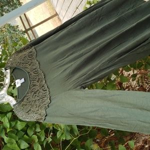 OLD NAVY Dark Green Lace TOP SZ. LG. NWOT